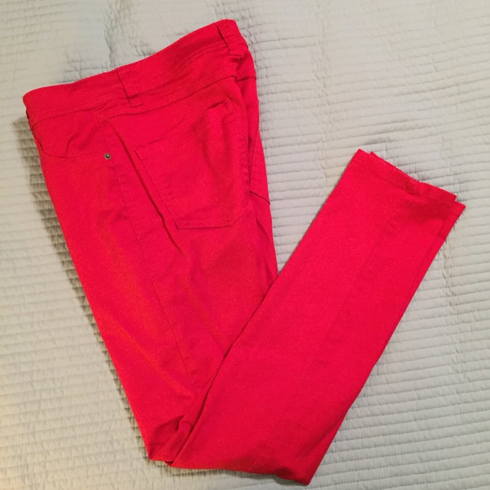 INC red jeggings